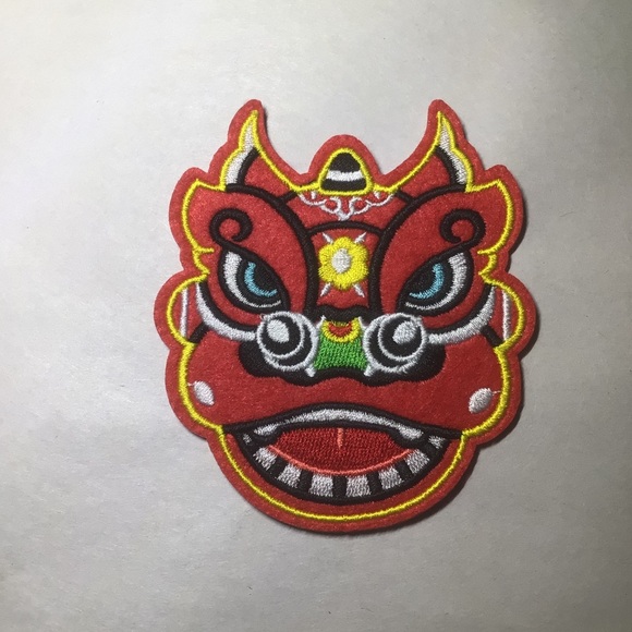 Other - Chinese dragon Foo dog lion head iron on patch